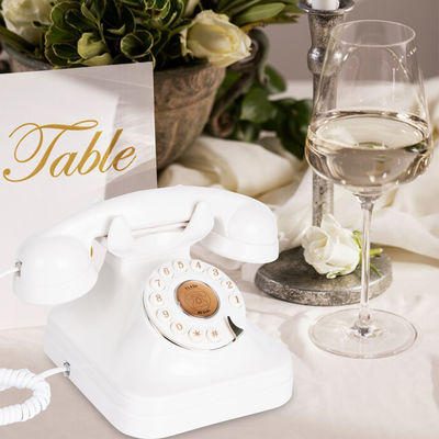 Stylische Hochzeits-Gästebuch Telefon Wiederaufladbarer Strom Vintage-Telefon-Recorder für Hochzeit