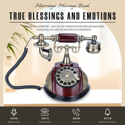 Unbegrenzte Speicherkapazität Audio Gästebuch mit wiederaufladbarer Batterie und USB-Verbindung