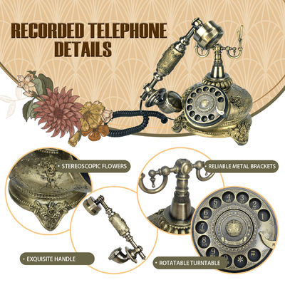 Bronze Gästebuch Telefon Antike Audio Gästebuch Telefon für Beichte