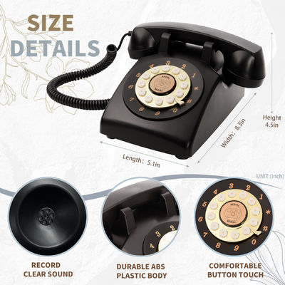 Klarer Sound Gästebuch Telefon 10 Stunden Batterie Vintage Telefon Recorder für Hochzeit ISO