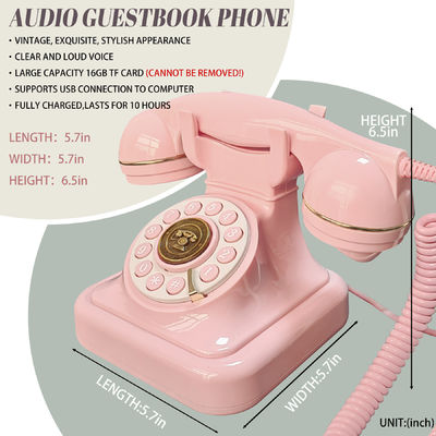 Plastiktelefon Audio Gästebuch 32 GB Speicher Telefon Gästebuch Hochzeit