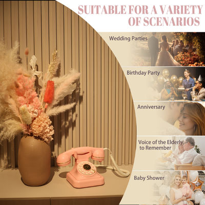 Plastiktelefon Audio Gästebuch 32 GB Speicher Telefon Gästebuch Hochzeit