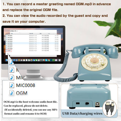Veranstaltungen Voicemail Gästebuch Klares Aufnehmen Telefon Audio Gästebuch Blau