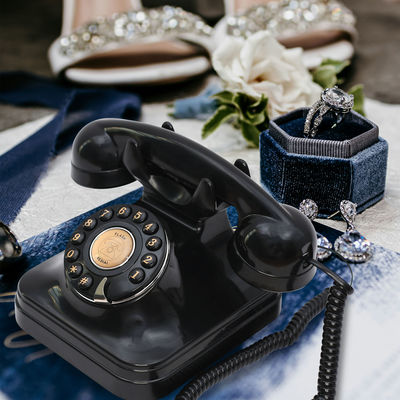 Hochzeiten Feierlichkeiten Telefon Gästebuch Klarer Klang Vintage Telefon Sprachrecorder Button Design