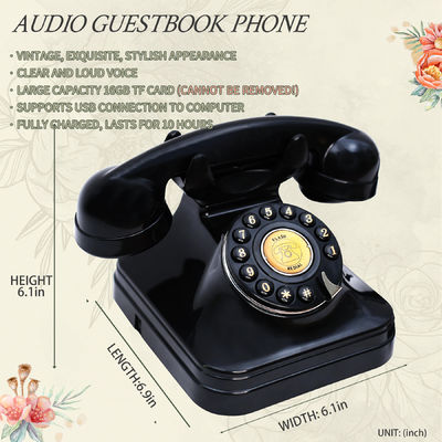 Hochzeiten Feierlichkeiten Telefon Gästebuch Klarer Klang Vintage Telefon Sprachrecorder Button Design
