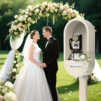 Premium-Metall-Hochzeitstelefon mit Audio/Video-Gästebuch-Aufnahmesystem