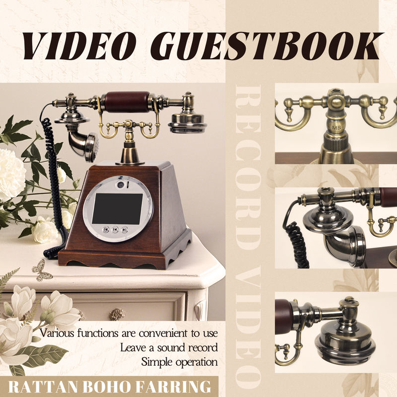 Personalisierte Retro Hochzeit Audio Video Gästebuch ABS Plastik Bankett Party Gast Segen Anmeldebuch Personalisierte Sprachnachricht
